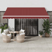 Burgundy automatic retractable awning 400x300 cm V6093 Vetonek