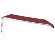 Burgundy automatic retractable awning 450x300 cm V6109 Vetonek