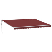 Burgundy automatic retractable awning 500x300 cm V6116 Vetonek