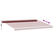 Burgundy automatic retractable awning 500x300 cm V6116 Vetonek