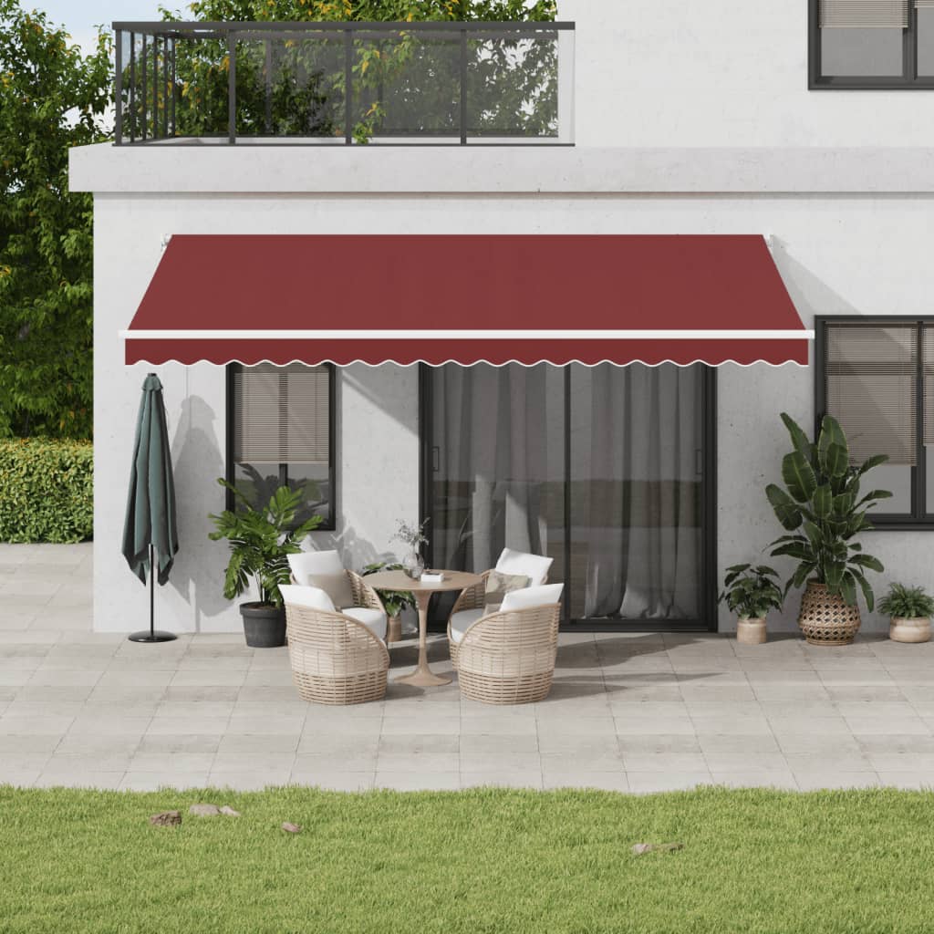 Burgundy automatic retractable awning 500x300 cm V6116 Vetonek
