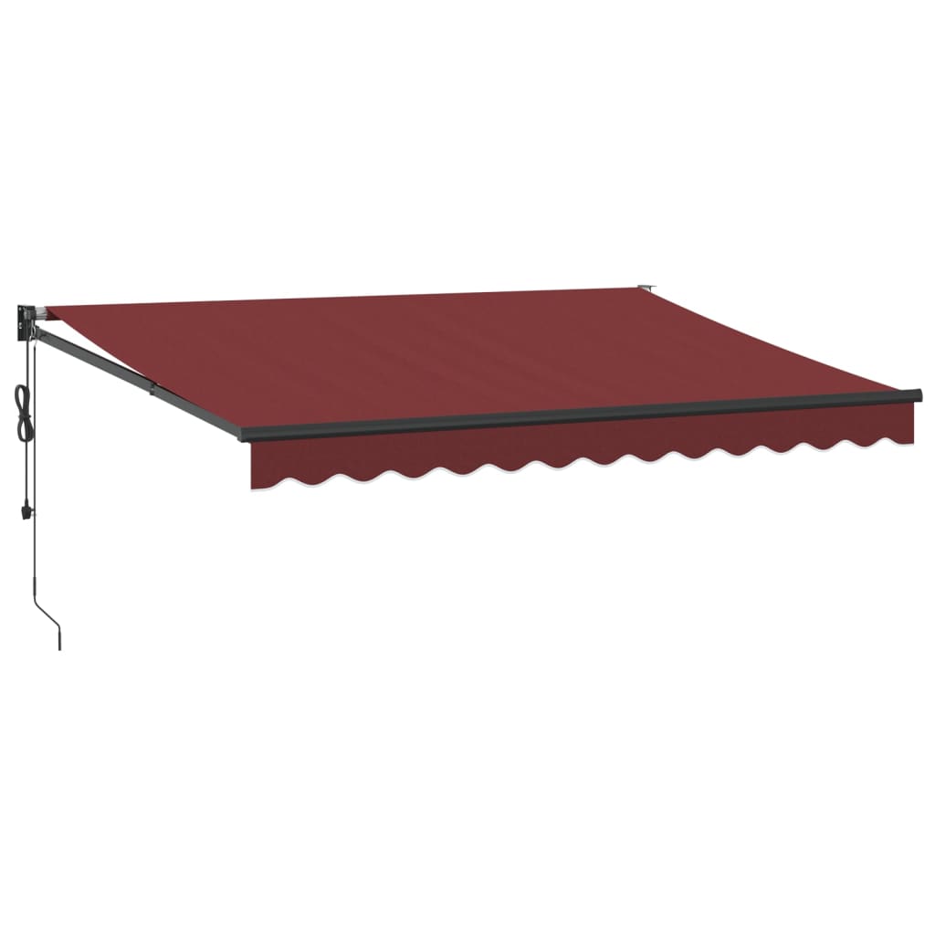 Burgundy automatic retractable awning 350x250 cm V6130 Vetonek