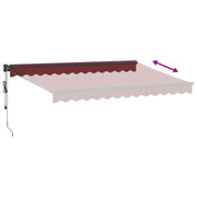 Burgundy automatic retractable awning 350x250 cm V6130 Vetonek