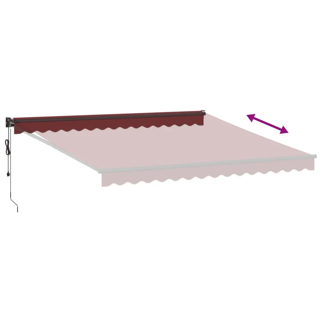 Burgundy automatic retractable awning 400x300 cm V6147 Vetonek