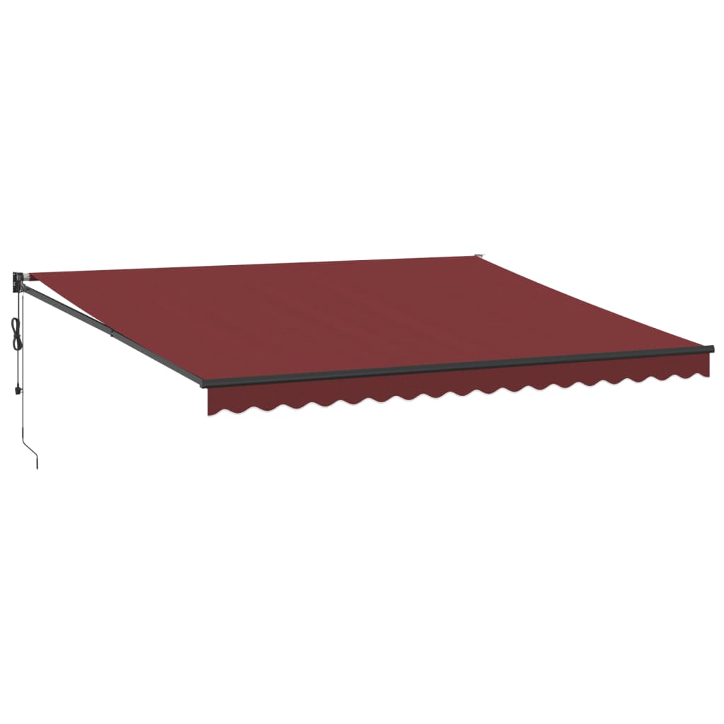 Burgundy automatic retractable awning 450x300 cm V6154 Vetonek