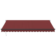 Burgundy automatic retractable awning 450x300 cm V6154 Vetonek