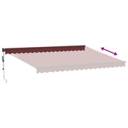 Burgundy automatic retractable awning 450x300 cm V6154 Vetonek
