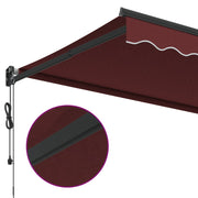 Burgundy automatic retractable awning 450x300 cm V6154 Vetonek