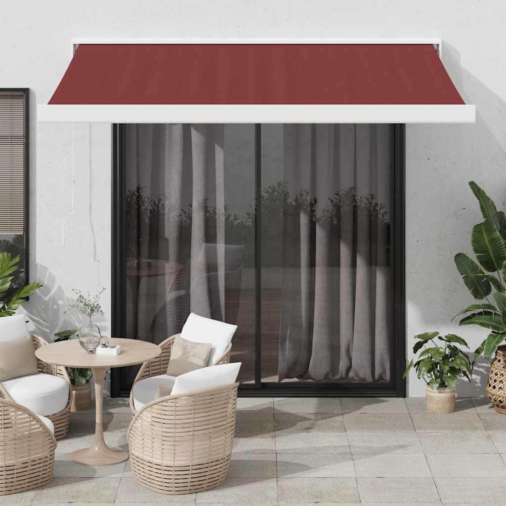 Vetonek Toldo retráctil automático burdeos 350x250 cm