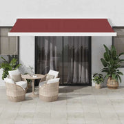 Burgundy automatic retractable awning 400x300 cm V6291 Vetonek