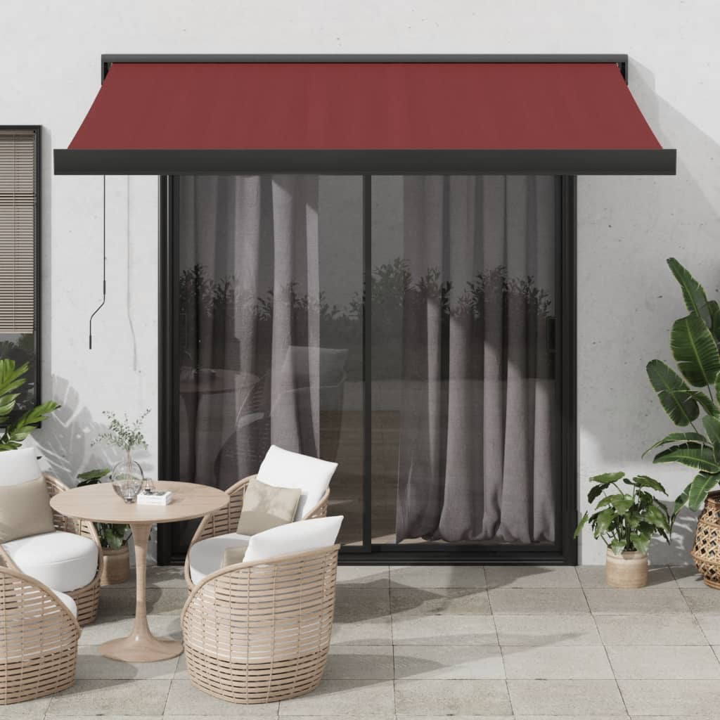 Vetonek Toldo retráctil automático burdeos 350x250 cm