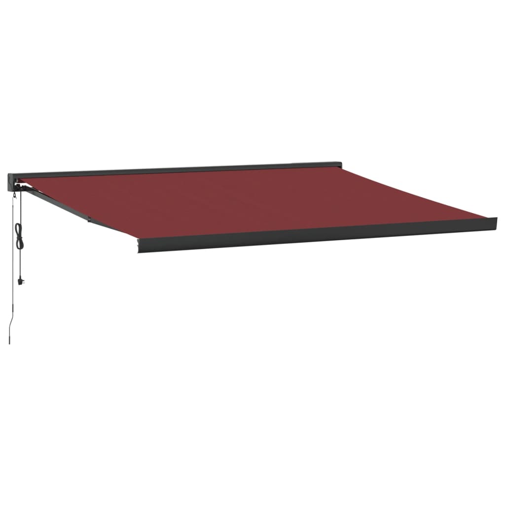 Burgundy automatic retractable awning 400x300 cm V6345 Vetonek