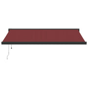 Burgundy automatic retractable awning 400x300 cm V6345 Vetonek