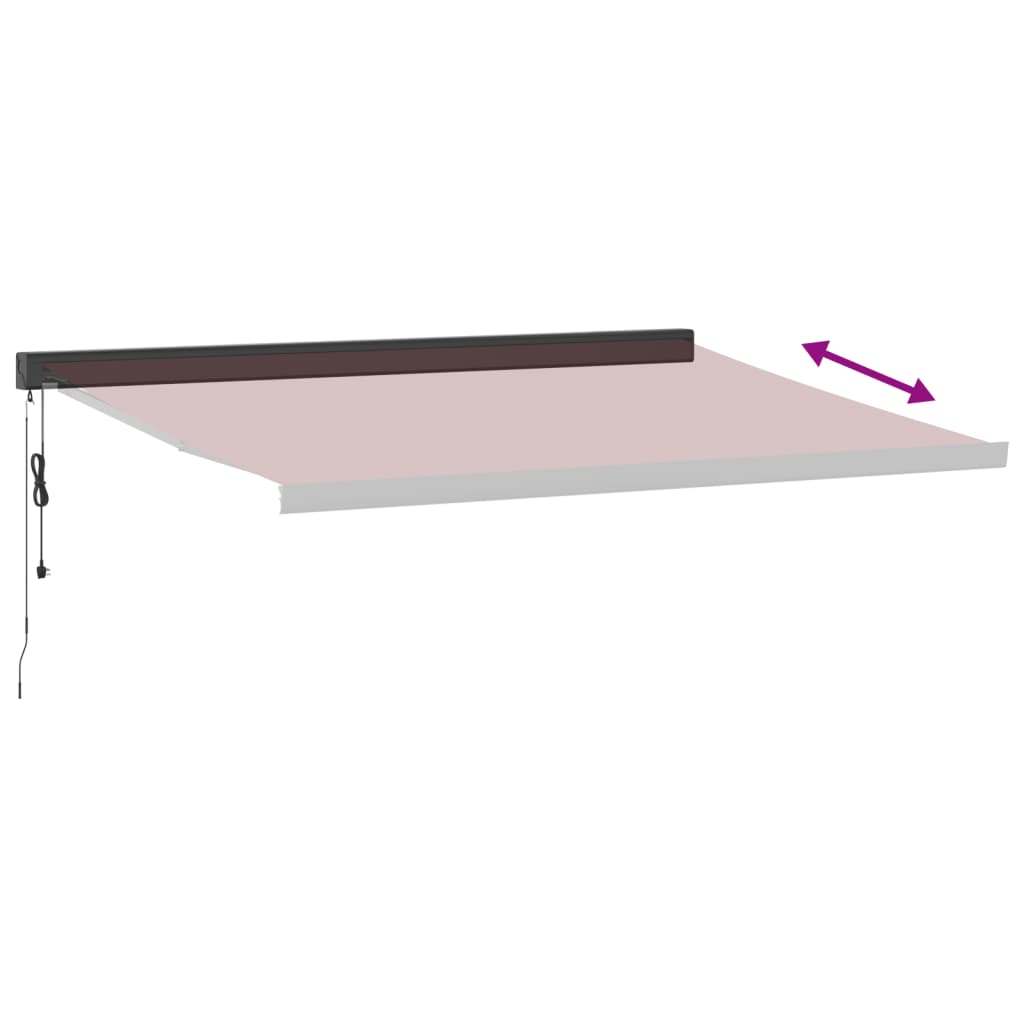 Burgundy automatic retractable awning 400x300 cm V6345 Vetonek