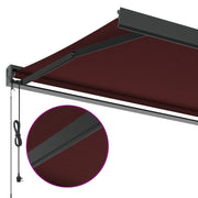 Burgundy automatic retractable awning 400x300 cm V6345 Vetonek