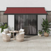 Burgundy automatic retractable awning 400x300 cm V6345 Vetonek