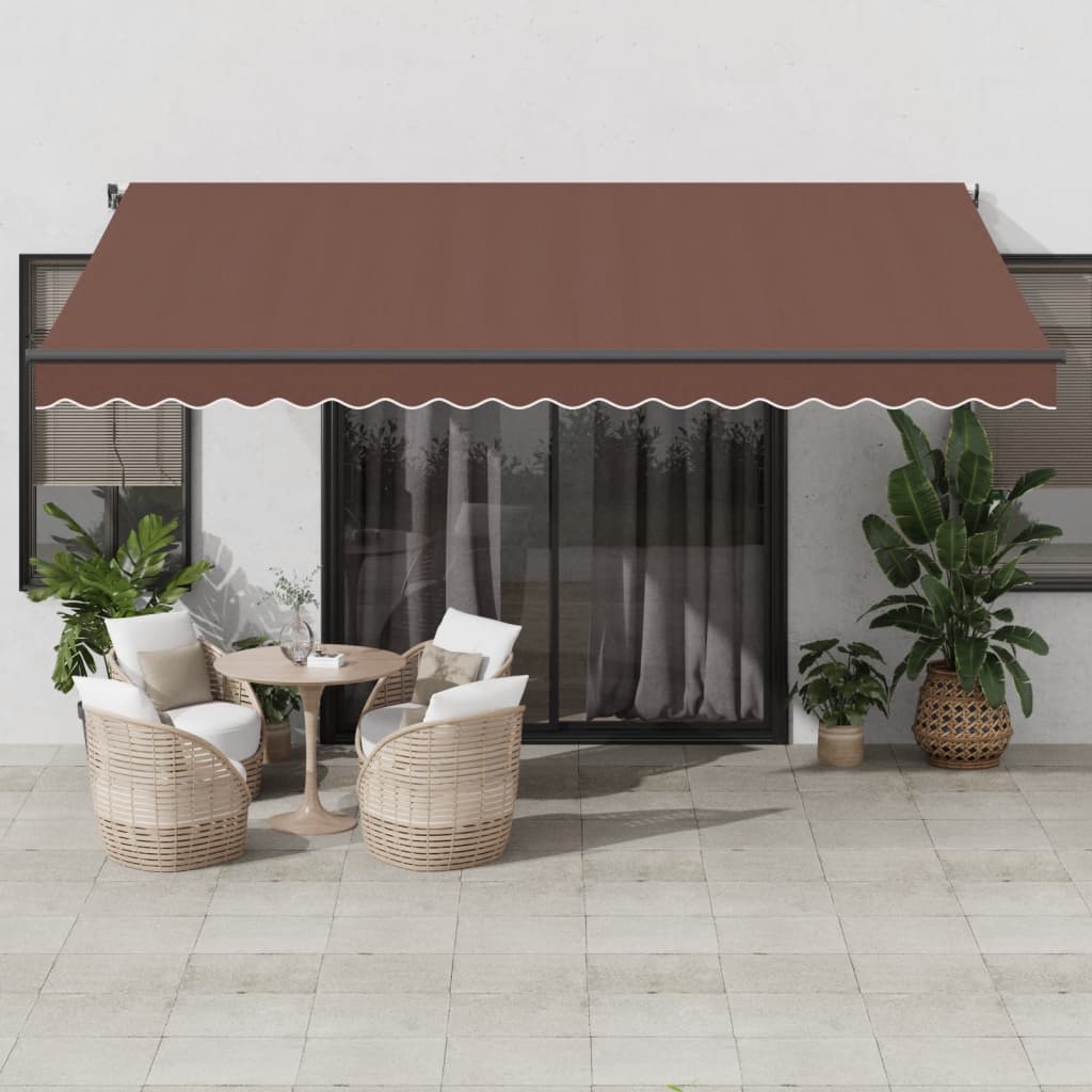 Vetonek Toldo retráctil manual marrón 450x350 cm