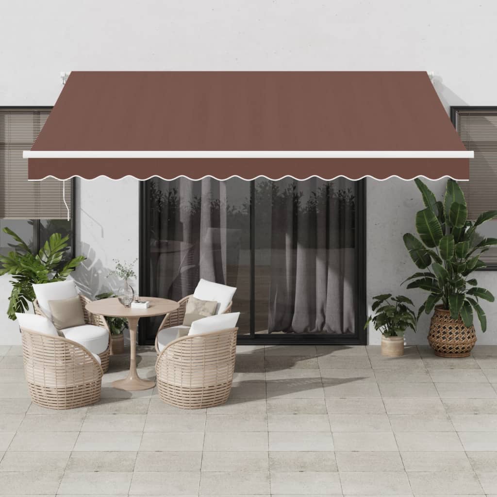 Vetonek Toldo retráctil automático marrón 400x300 cm