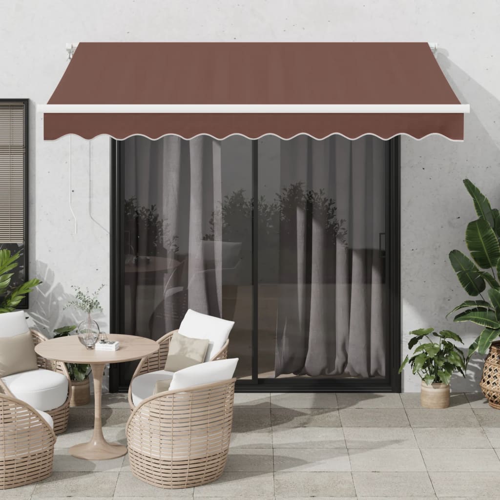 Vetonek Toldo retráctil manual marrón 300x250 cm