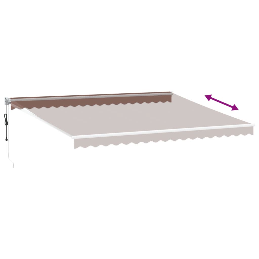 Brown automatic retractable awning 450x300 cm V0151 Vetonek