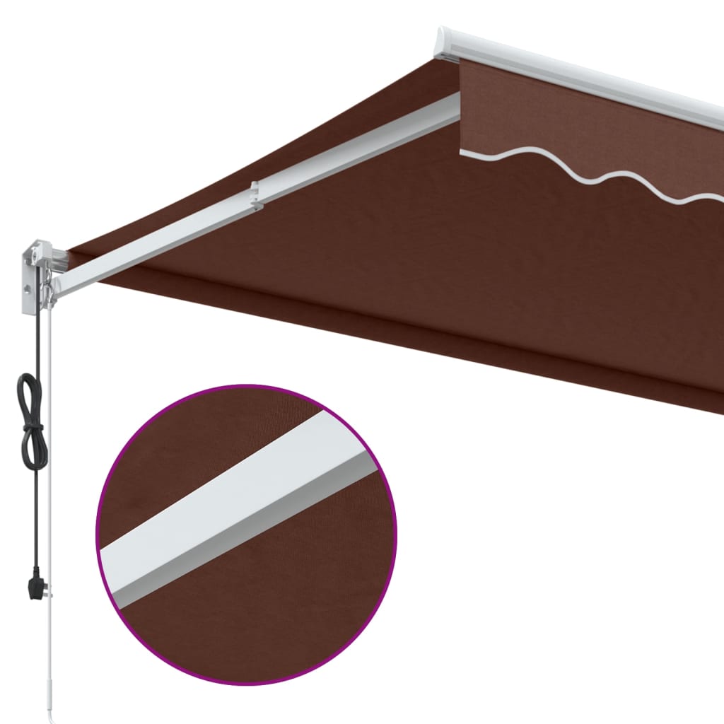 Brown automatic retractable awning 450x300 cm V0151 Vetonek