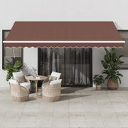 Brown automatic retractable awning 450x300 cm V0151 Vetonek