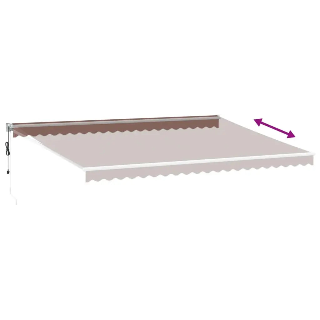 Brown automatic retractable awning 500x300 cm V0168 Vetonek
