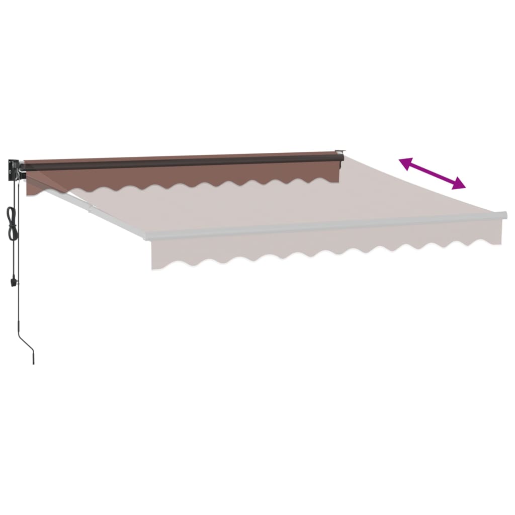 Burgundy automatic retractable awning 300x250 cm V0175 Vetonek