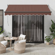 Burgundy automatic retractable awning 300x250 cm V0175 Vetonek
