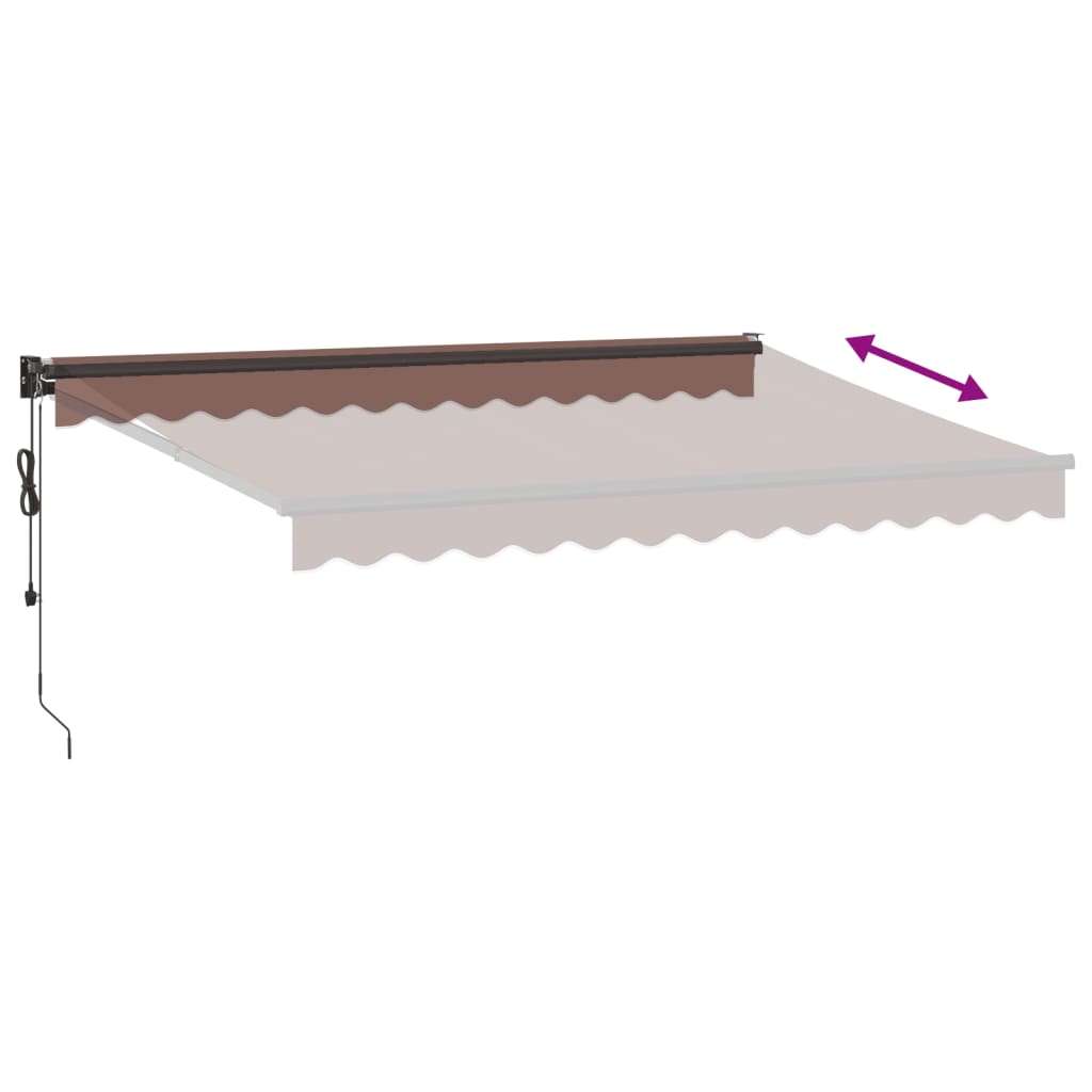 Brown automatic retractable awning 350x250 cm V0182 Vetonek