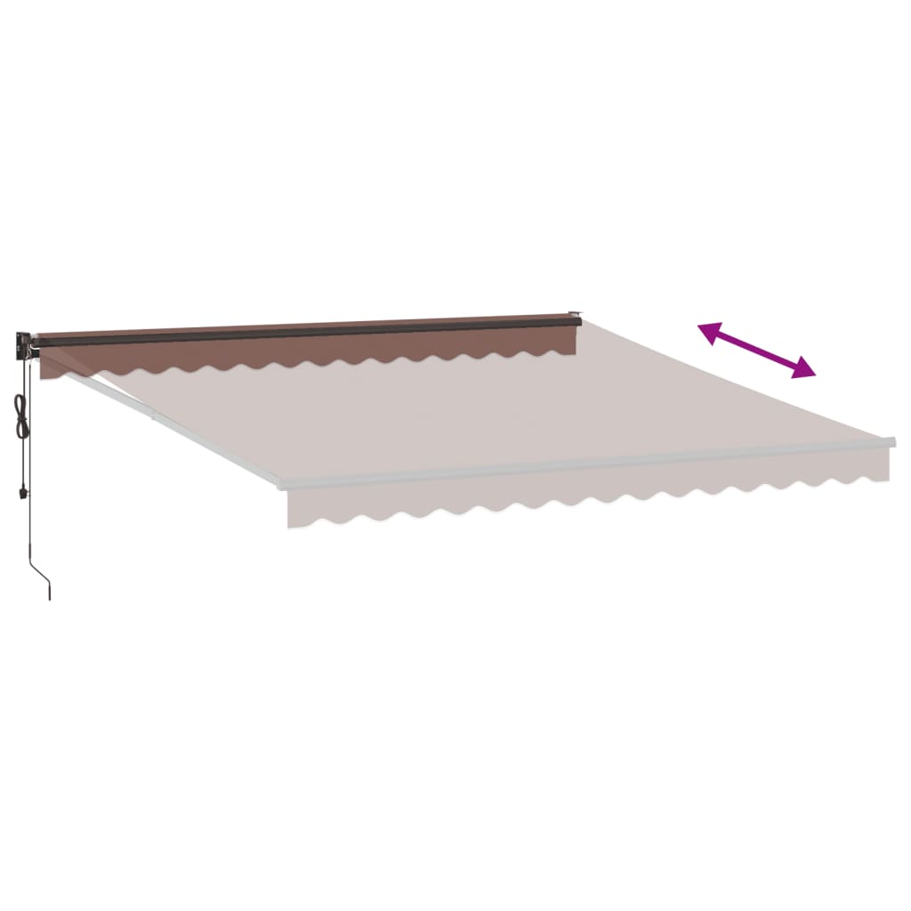 Brown automatic retractable awning 400x300 cm V0199 Vetonek