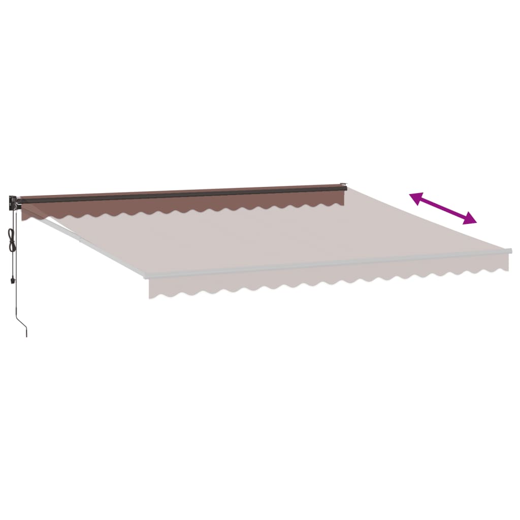 Brown automatic retractable awning 450x300 cm V0205 Vetonek