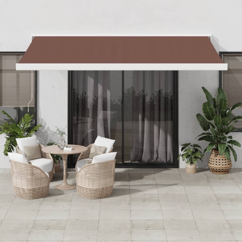 Vetonek Toldo retráctil automático marrón 450x300 cm