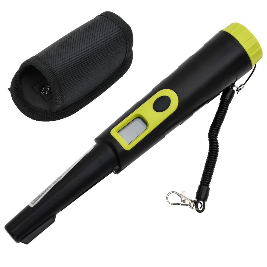 Vetonek Puntero detector de metales con pantalla LCD negro y amarillo