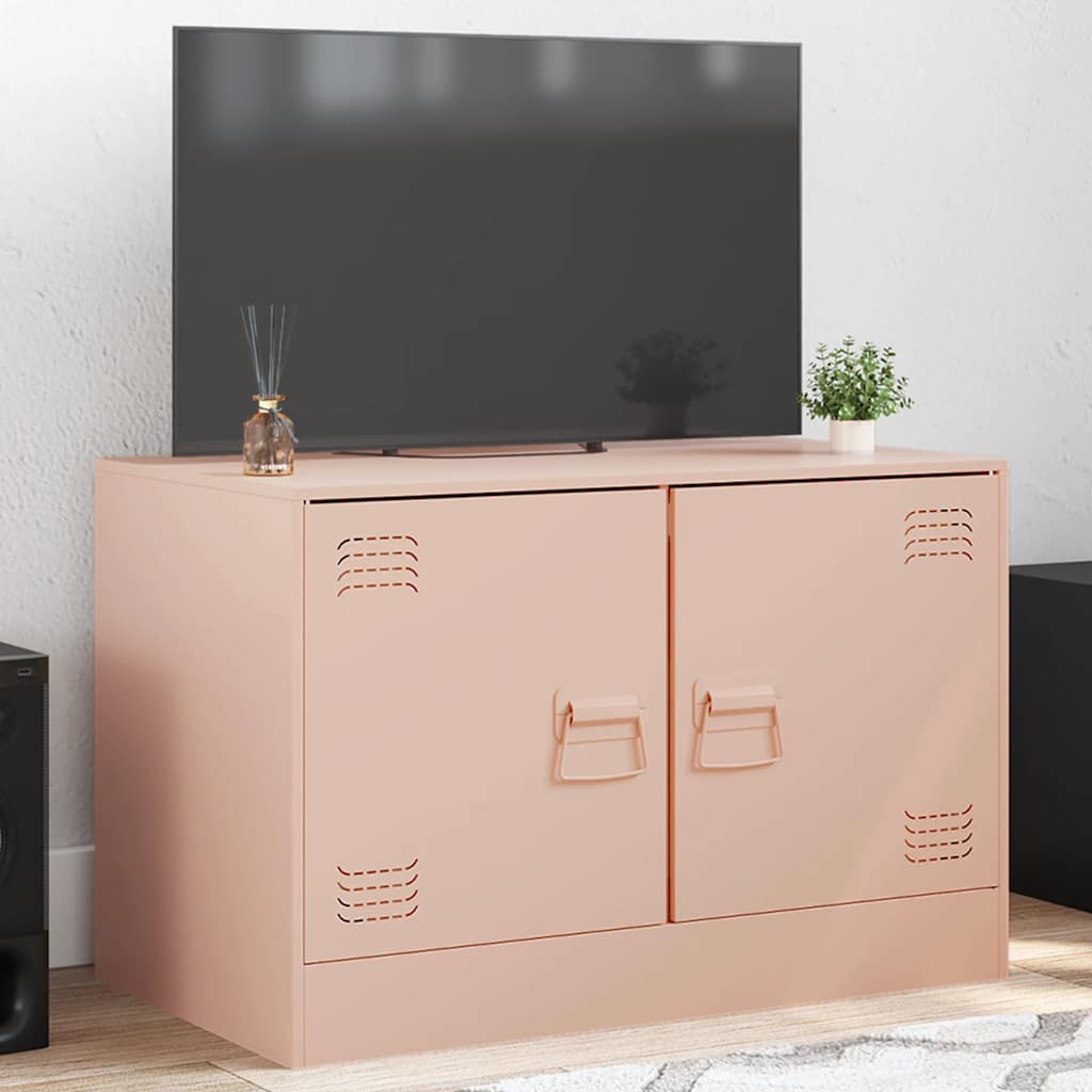 Vetonek Mueble para TV de acero rosa 67x39x44 cm