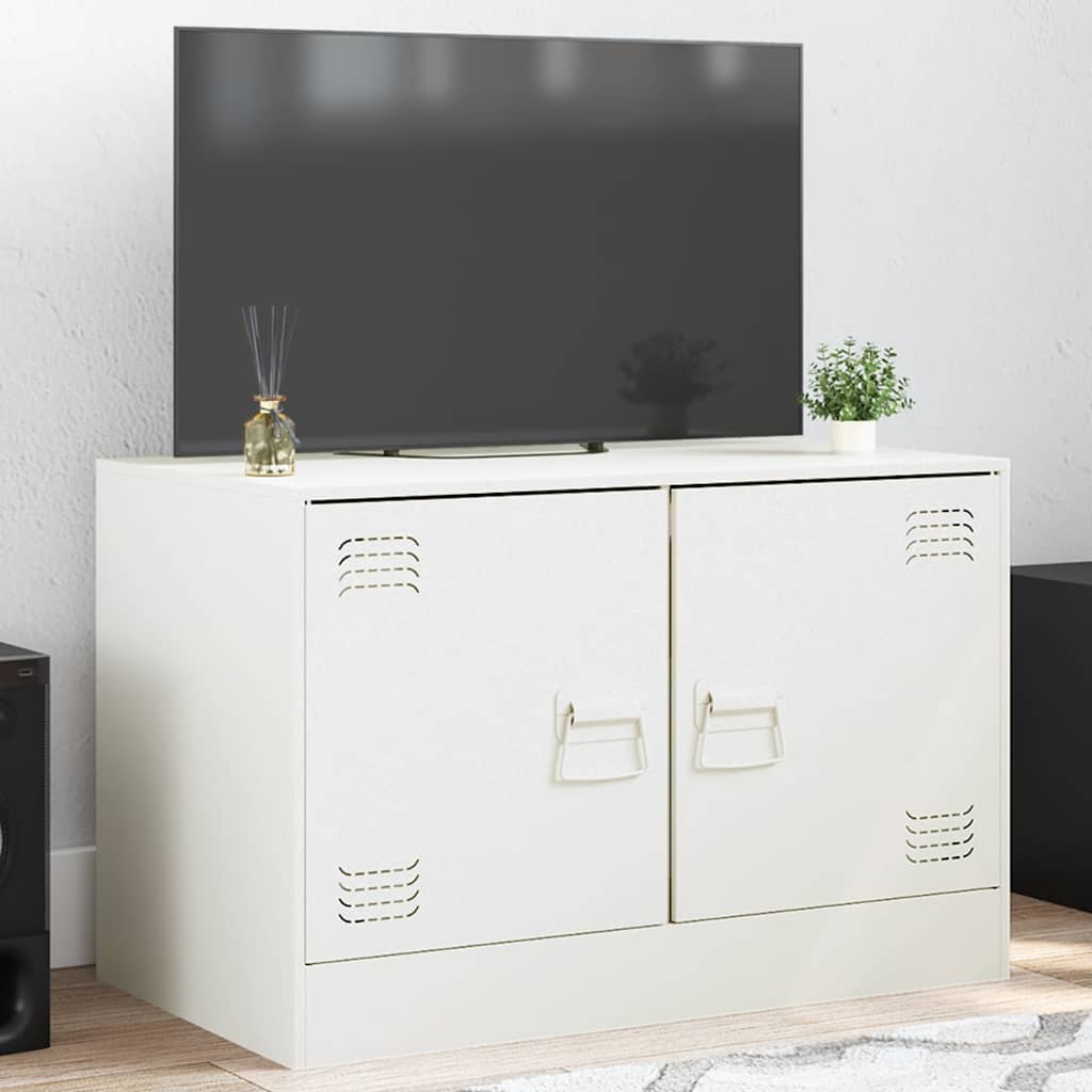 Vetonek Mueble para TV de acero blanco 67x39x44 cm