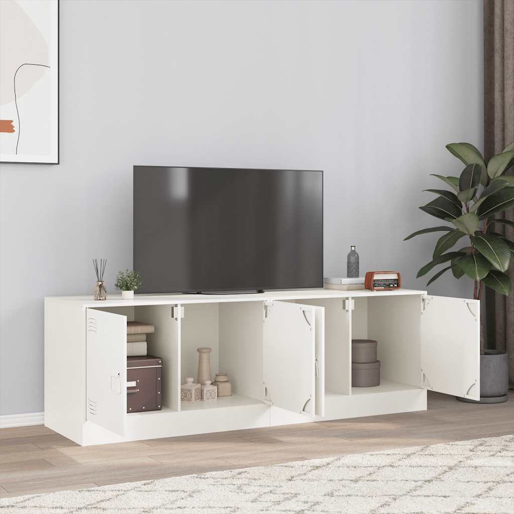 Vetonek Muebles para TV 2 unidades acero blanco 67x39x44 cm