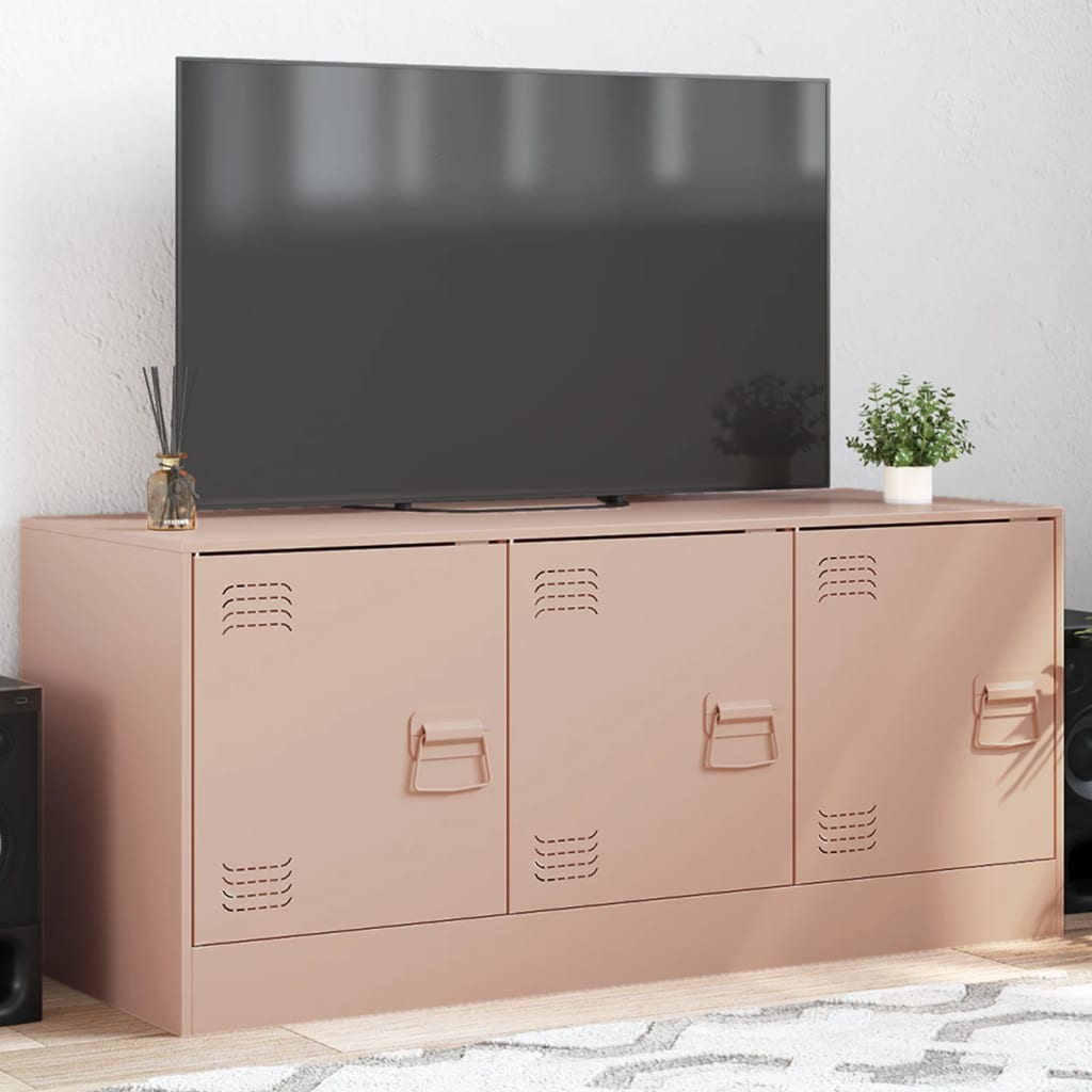 Vetonek Mueble para TV de acero rosa 99x39x44 cm