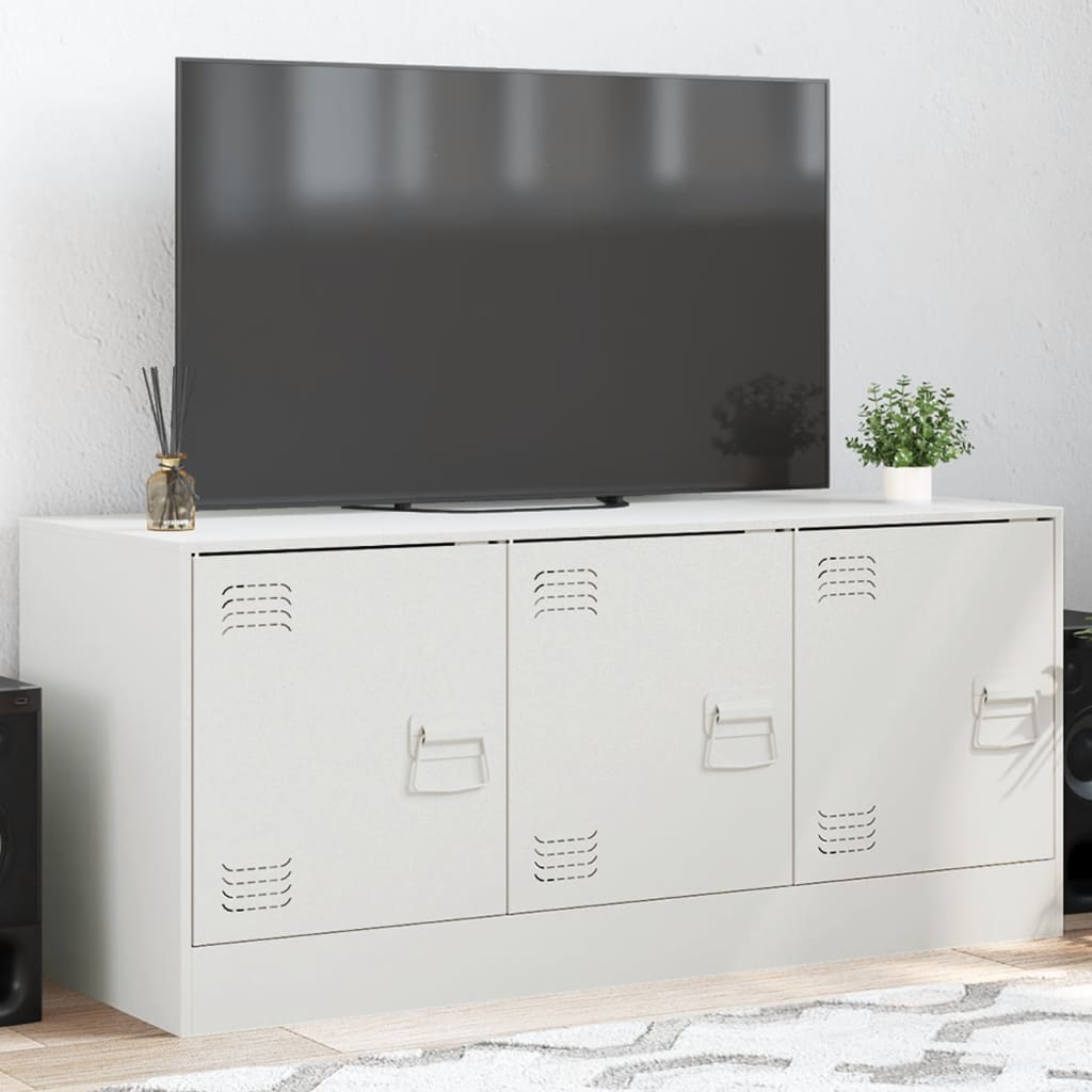 Vetonek Mueble para TV de acero blanco 99x39x44 cm