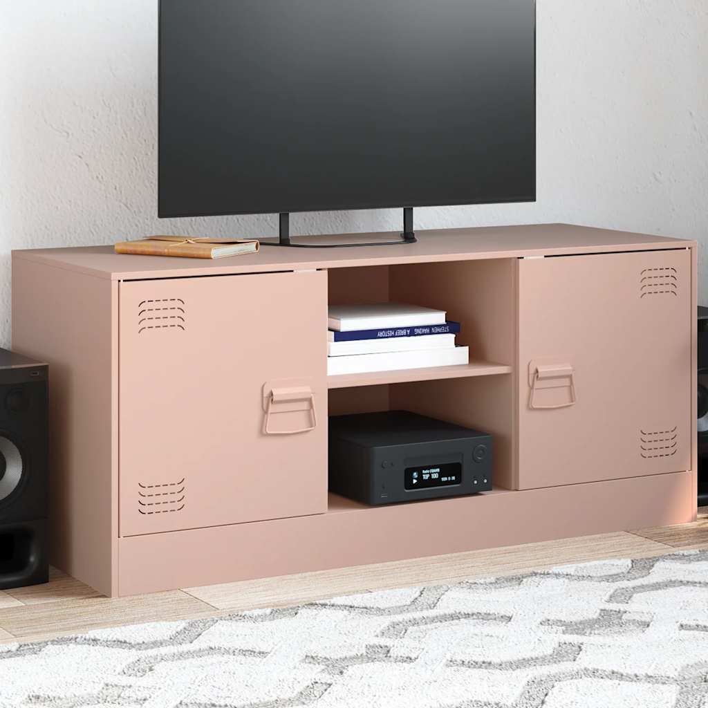 Vetonek Mueble para TV de acero rosa 99x39x44 cm