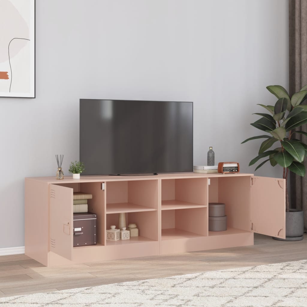 Vetonek Muebles para TV 2 unidades acero rosa 67x39x44 cm