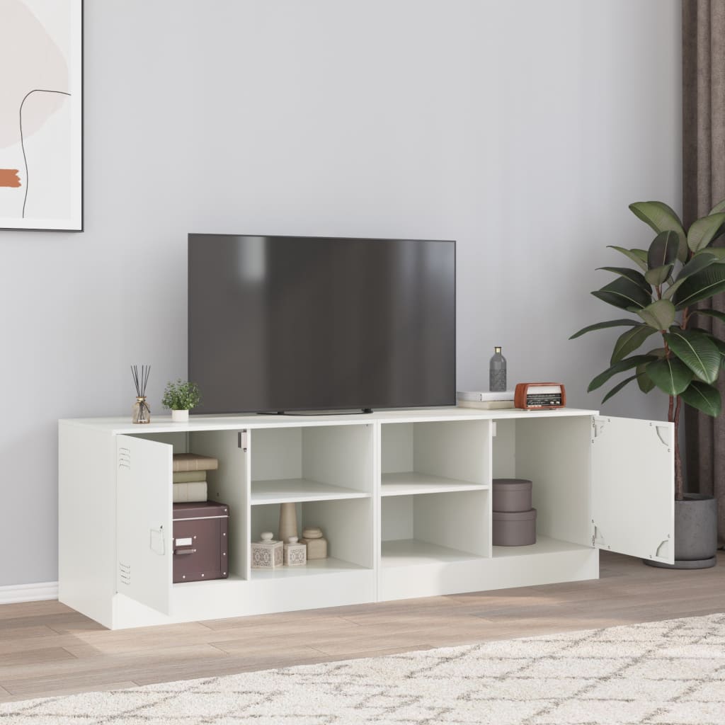 Vetonek Muebles para TV 2 unidades acero blanco 67x39x44 cm