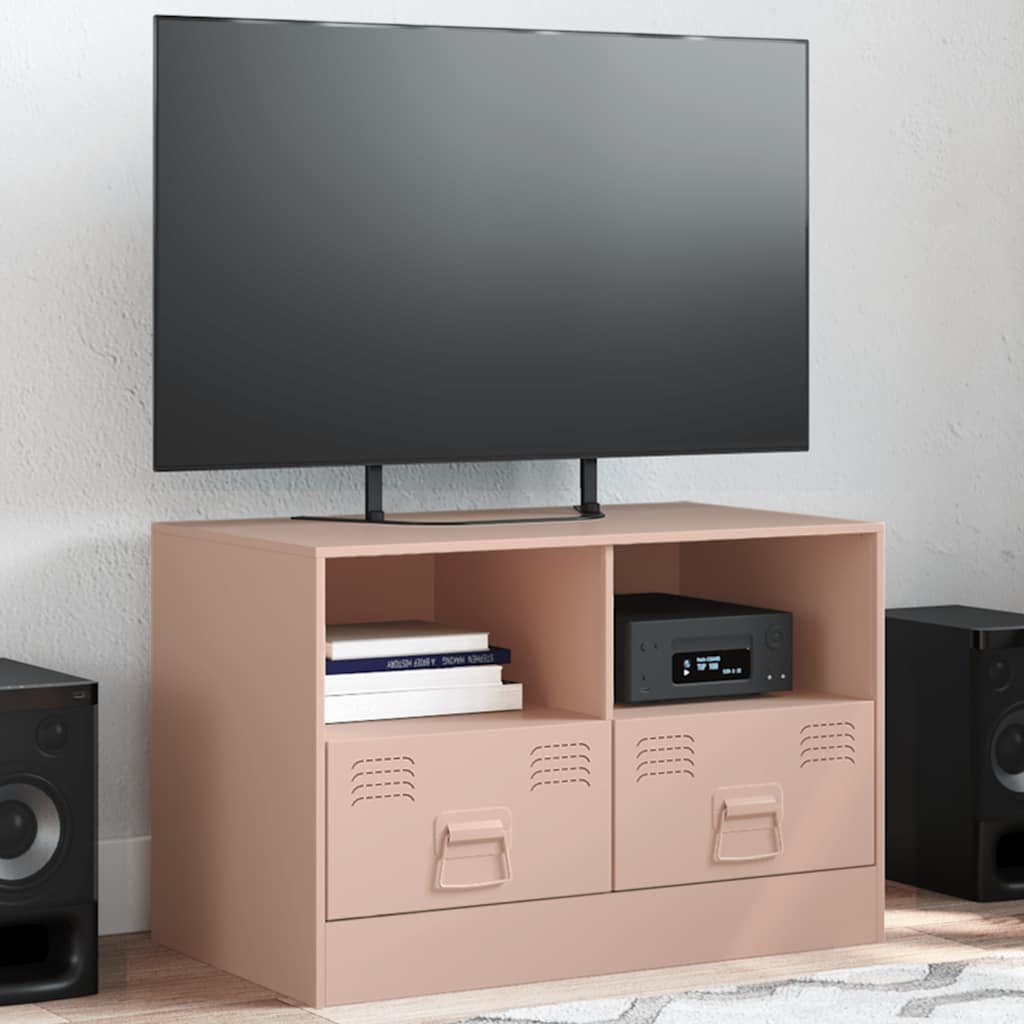 Vetonek Mueble para TV de acero rosa 67x39x44 cm