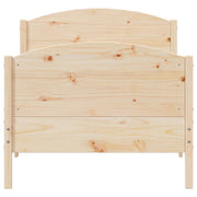 Estructura de cama sin colchón madera maciza de pino 90x200 cm v7648 - Vetonek
