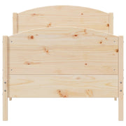 Estructura de cama sin colchón madera maciza pino 75x190 cm - Vetonek