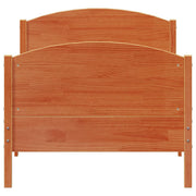 Estructura de cama sin colchón madera maciza marrón 75x190 cm v7723 - Vetonek
