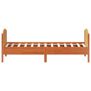 Estructura de cama sin colchón madera maciza marrón 75x190 cm v7723 - Vetonek
