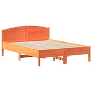 Vetonek Estructura de cama sin colchón madera maciza marrón 120x190 cm