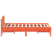 Estructura de cama sin colchón madera maciza marrón 120x190 cm v7990 - Vetonek