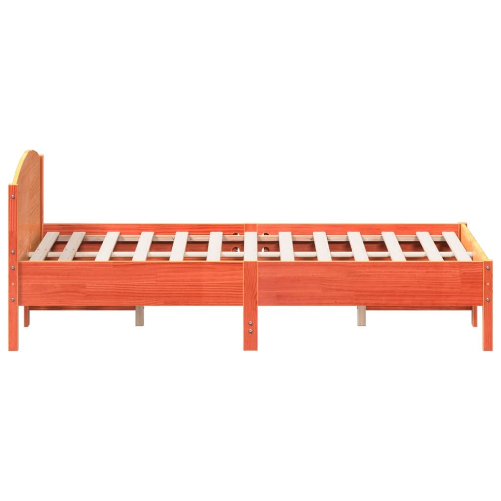 Estructura de cama sin colchón madera maciza marrón 120x190 cm v7990 - Vetonek